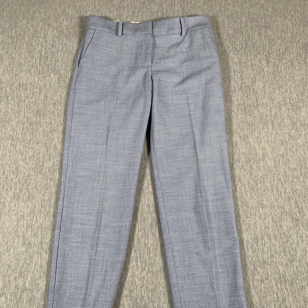 Talbots Pants Womens 2P Petite Light Blue Hampshire Ankle Pant Textured Office - Picture 2 of 12